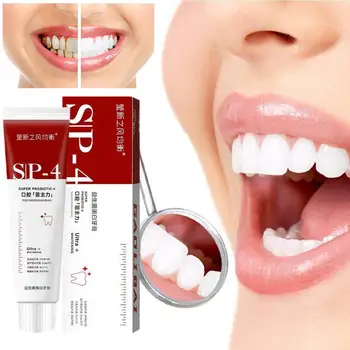 Новое отбеливание зубов Пробиотики Пятновыводящая зубная паста Зубная паста Освежающая SP-4 Уход за полостью рта Улучшить пасту для зубов A6W0