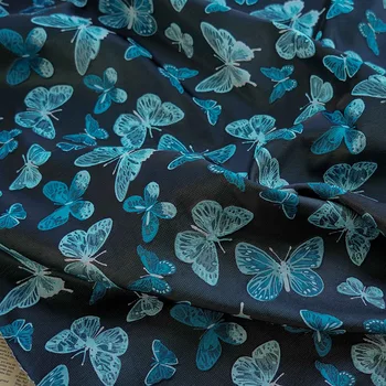 Новая пряжа-бабочка Окрашенная жаккардовая ткань Элегантные классические рубашки Сумка через плечо Багаж Декоративная швейная ткань на полметра