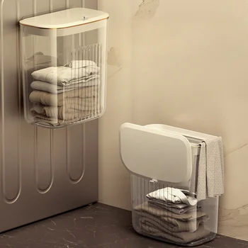 Устройство для хранения туалетной одежды с чехлом Корзина для грязной одежды Корзина для хранения грязной одежды в быту Грязная одежда, висящая на стене