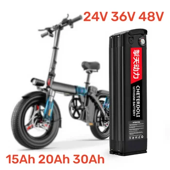 48 В 20 Ач 15 Ач Silverfish Литиевый электрический велосипед 1000 Вт 500 Вт 24 В 36 В литий-ионный электрический велосипед Велосипед 48V18650Аккумулятор + зарядное устройство