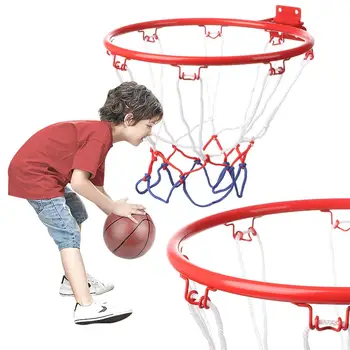 32 см Крытый настенный баскетбольный обруч и сетка Металлическая подвеска с Goal 4 Rim Kids Mini Home Exercise Accessories