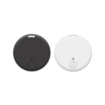 Мини GPS Трекер Беспроводной Bluetooth 5.0 Защита от потери устройства Умный локатор Pet Key Кошелек Трекер с силиконовым чехлом Черный