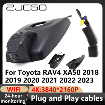 ZJCGO 4K Wifi 3840 * 2160 Автомобильный видеорегистратор Видеорегистратор Камера VIdeo Рекордер для Toyota RAV4 XA50 2018 2019 2020 2021 2022 2023