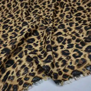 Леопардовое платье Шифоновая ткань Летняя мода Материал Дышащий косплей DIY Ремесло 1 ярд