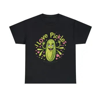 Футболка с графическим рисунком I Love Pickles, длинные рукава S-5XL