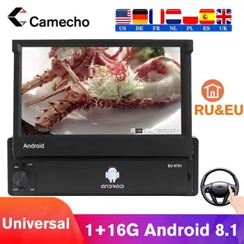 Camecho Radio Car 1 Din Android 8.1 7'' HD 1080P Mirror Link MP5 Мультимедийный плеер 2din FM с сенсорным экраном Autoradio For Universal