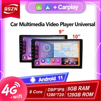 Android 11 Автомобильный мультимедийный видеоплеер Универсальный DSP GPS 1280 * 720 8 + 128 G 9 дюймов 10 дюймов для Toyota Honda Nissan Hyundai Kia VW Renault