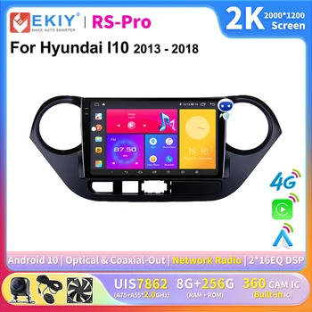 EKIY 2K Экран CarPlay Радио для Hyundai I10 2013 - 2018 Android Auto 4G Авто Мультимедийный Плеер Стерео GPS 2Din Navi Ai Voice