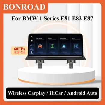 BONROAD 10.25'' Авто Мультимедийное Радио GPS Для BMW 1 серии E81 E82 E87 E88 2004-2011 Wireless Carplay Android Auto DSP BT HiCar