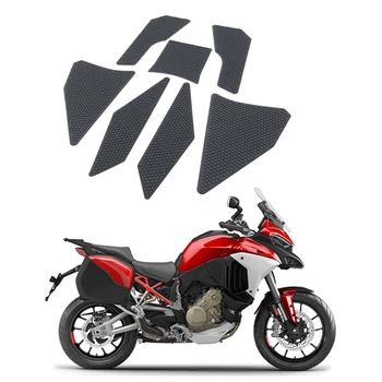  Наклейки на прокладку топливного бака мотоцикла Боковая коробка Колено Защитные наклейки резиновые для Ducati Multistrada V4 S 2021 2022 2023 Parts