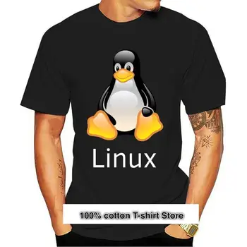 Camiseta divertida para hombres, camisa con Linux, programador de ordenador, pingüino, 2019