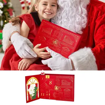 Рождественский адвент-календарь Коробка Слепая коробка Пустая коробка Многоразовая коробка Сюрприз Тайны Коробка Канун Рождества Парень Девушка Подарочная коробка