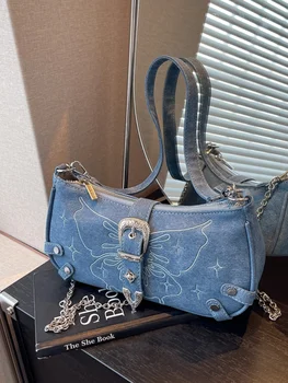 Сумка с нишевым дизайном 2023 новая женская сумка популярная цепочка сумка-мессенджер сумка на одно плечо подмышечная сумка