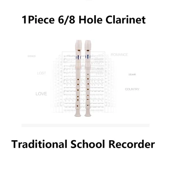 Школьный блокфлейта для сопрано с инструкцией Case&Chart Традиционный музыкальный инструмент для кларнета с 6/8 отверстиями Скрипичная флейта для начинающих