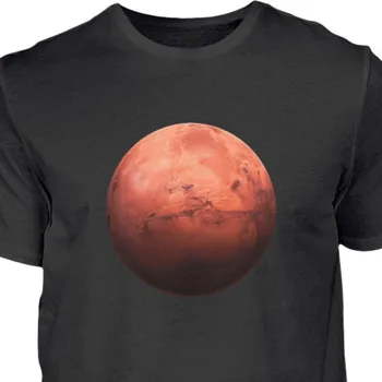 Мужская футболка Mars Planet Astronauts Galaxy Man Cosmonaut Print