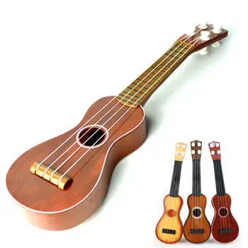 Классическая гитара для укулеле 4 струны Музыкальные инструменты для детей Мини-гитара Дошкольное образование Маленькие гитарные игрушки для детей