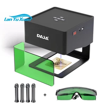 DAJA DJ6 3 Вт небольшой настольный и портативный лазерный маркировочный станок интегрированный Печать металл, пластик, дерево