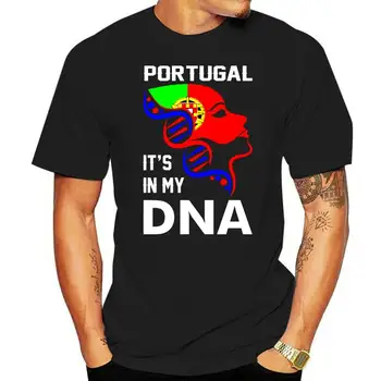 Португалия Его В Моей ДНК Футболки Юмористическая личность Лучшая мужская футболка больших размеров 3xl Весна Осень Лето Топ Подарок Футболка