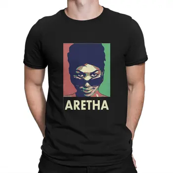 Aretha Franklin Creative TShirt for Men Певица, получившая девятнадцать премий Грэмми Футболка из чистого хлопка с круглым воротником