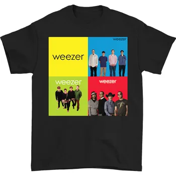 HOT Weezer группа коллаж футболка черная футболка унисекс все размеры S-5XL 1PT470