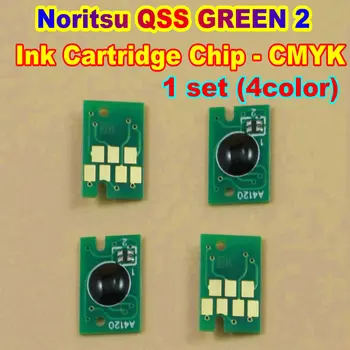 Чип чернильного картриджа принтера для Noritsu QSS GREEN 2 Одноразовый чип для чернильного картриджа для чипов Noritsu QSS GREEN 2 CMYK