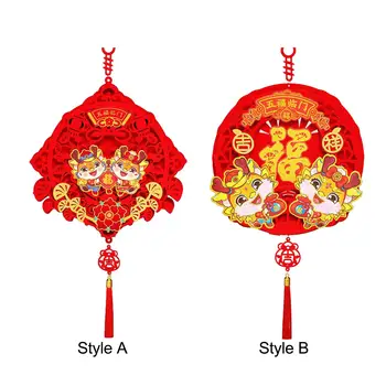 2024 Китайский Новый год Висячее украшение Украшение Кулон Красный Лунный Год Шарм Кисточка Для Празднования Вечеринки Праздник Спальня Дом