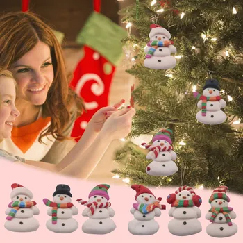 Рождественский снеговик Кулон Navidad Рождественские украшения для дома 2023 Рождество Ноэль Рождественские украшения Новогодние подарки 2024