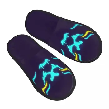 LOL Akali KDA Tiger House Тапочки Женщины Удобные Memory Foam Legends Battle Game Slip On Spa Slipper Shoes