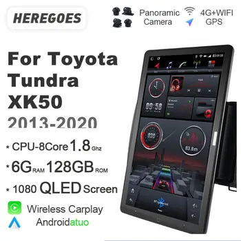 Tesla Screen 6G + 128 ГБ Авто Android 10 Авто Радио Видео Плееры GPS Carplay Navi Для Toyota Tundra 2014 2015 2016 2017 2018 2019