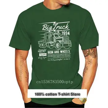 Camiseta a la moda para hombre y mujer, camisa de camión grande de hierro y ruedas, camión, Rig, América, Unisex