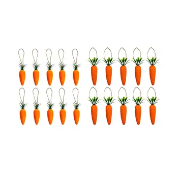 10 шт. морковь кулон украшения моделирование овощи гирлянда DIY ремесла морковь висячие украшения для окна камин дверь
