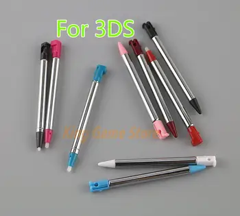 100 шт./лот Высококачественный красочный металлический выдвижной стилус Touch Pen для Nintendo 3DS 3ds Игровые аксессуары