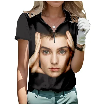 Шинейд О'Коннор Гольф Стоячая Гольф Женская рубашка с короткими рукавами Певица Уличная одежда Harajuku Мода Повседневная женская тенденция