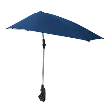 Зажим UPF 50+ на зонтике для защиты от солнца, идеально подходит для пляжной рыбалки, соединяется со стульями и поверхностями для максимального комфорта