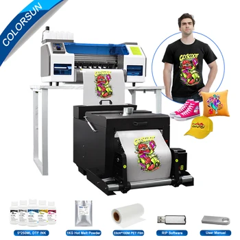 Colorsun A3 dtf Принтер Dual Xp600 Машина для печати на футболках impresora dtf impresora dtf 30 см dtf a3 принтер для ткани футболки