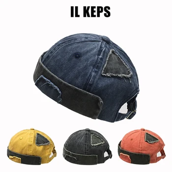 IL KEPS Шапка-бини Женская кепка Джинсовая Snapback Мужские кепки Шапка для бассейна Женская хип-хоп хлопковая ретро кепка Kpop для мужчин DZM008