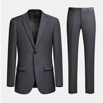 Lin2859-Мужской деловой пиджак черный тонкий профессиональный