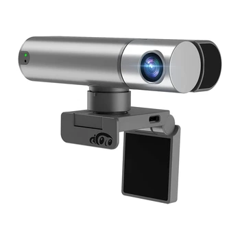 2K веб-камера с интеллектуальным датчиком AI Автоматическое отслеживание Управление жестами Zoom Компьютерная камера для Youtube Gaming Conference