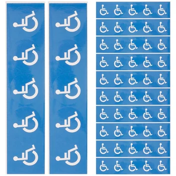 12 листов Наклейки для инвалидов-колясок Клей для инвалидов Наклейки с символами инвалидных колясок