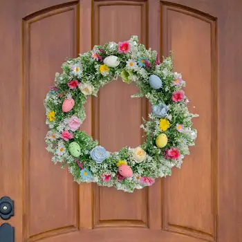 Весенний венок Искусственный венок Дверь Висячий Цветок Фермерский дом Красочный коттедж Весенний венок Входная дверь Висячие украшения