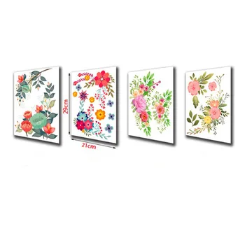  Высокое качество Новые креативные наклейки для туалета Наклейки на стену с цветами Самоклеящаяся съемная декоративная покраска