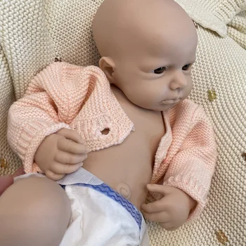 Loulou Мальчик / Девочка 18 дюймов Bebê Reborn De Silicone Неокрашенные силиконовые куклы Reborn для подарка Corpo De Silicone Inteiro
