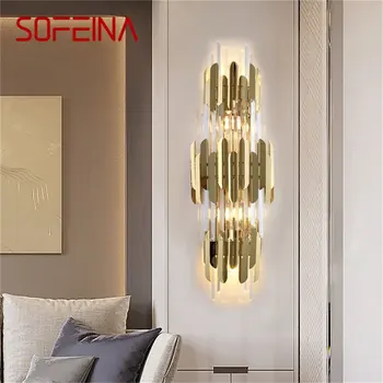 · SOFEINA Хрустальный настенный светильник Современные светодиодные внутренние бра Светильники Декоративные для домашней спальни