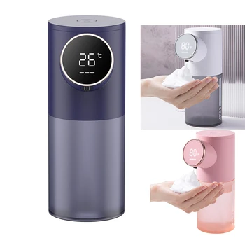 Автоматический бесконтактный дозатор пенящегося мыла, интеллектуальный дисплей с комнатной температурой и емкостью батареи