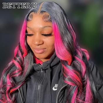 13x4 Highlight Прозрачный кружевной фронтальный парик Человеческие волосы Предварительно выщипанные парики для женщин Body Wave 613 Цветные бразильские парики из человеческих волос