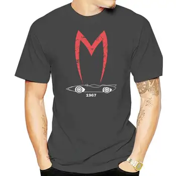 Винтажная футболка 1967 Mach 5 Speed Racer с коротким рукавом Черный для мужчин-женщин Лозунги Индивидуальная футболка
