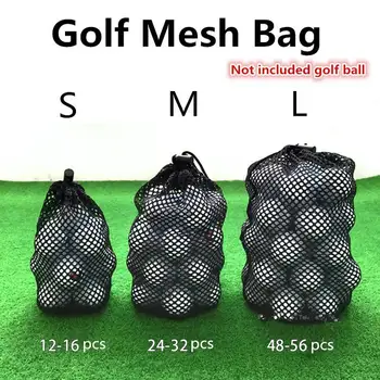 Нейлоновые сумки для гольфа Спортивная сетчатая сумка 16/32/56 Сумка для хранения мяча на шнурке для гольфиста На открытом воздухе Спортивный подарок