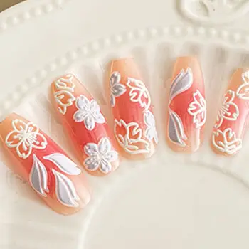  Мультяшное животное Панда Наклейки для ногтей Китайский стиль Бамбуковый лист Дракон Детские наклейки для ногтей 5D Тисненые милые украшения для ногтей