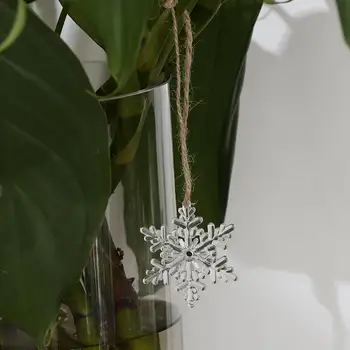 10 шт. акриловая кристально чистая снежинка висячая занавеска из бисера свадебное украшение