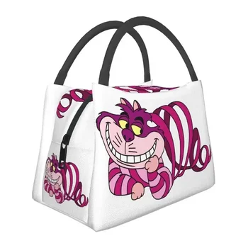 Cheshires Cat Изолированные сумки для ланча для женщин Многоразовый термокулер Lunch Tote Work Picnic